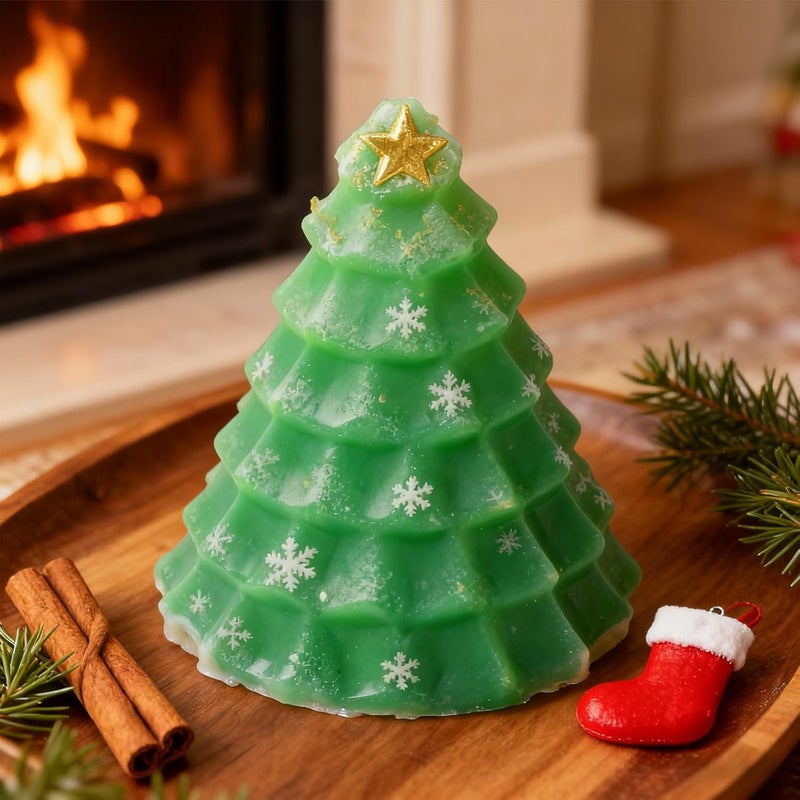 LLPMutu 3D Christmas Tree Silicone Molds Large Christmas Molds Xmas Tree Pan Silicone Mold 8-Cavity Christmas Cake Mold for Mousse Cake Muffin Baking Jello Chocolate Ice Cube Soap Candle Lotion Bar Bath Bomb - Image 5